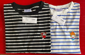 水森亜土刺繍ボーダーロングTシャツ