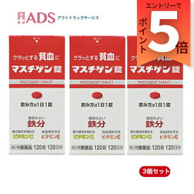 【第2類医薬品】マスチゲン120錠 ≪3セット≫ [日本臓器製薬 鉄分 ビタミンC ビタミンE]