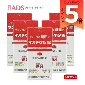 【第2類医薬品】マスチゲン120錠 ≪5セット≫ [日本臓器製薬 鉄分 ビタミンC ビタミンE]