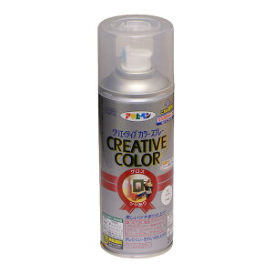 スプレー塗料 アサヒペン クリエイティブカラースプレー クリヤ ツヤあり 300ml 日光や雨に強い。屋外でも使用可。耐久性高 鉄/木/発泡スチロール/プラスチック/ガラス/コンクリートなど
