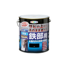 水性塗料 アサヒペン 水性高耐久鉄部用 3L 黒