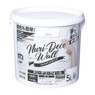 アサヒペン しっくい風 塗料 Nuri-Deco-Wall ヌリデコウォール ホワイト 5L 漆喰調 壁用 水性