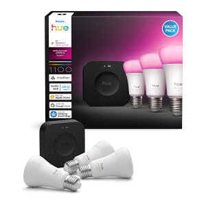 yz Philips Hue X^[^[ZbgyX}[gd E26 75W tJ[ 3 + ubW vz  tBbvXq[ X}[gƖ AlexaΉ 1100lm }`J[ 1600F dF F 