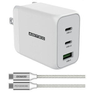 AhebN PD[d 65W 3|[gyUSB-Cx2+USB-AzApple MacBook Air Pro^iPhone17 Air Pro^Google Pixel10 ProȂǍŐVm[gPCX}zΉ Nintendo SwitchΉyPD3.0/GaN (KE) zPD3.0 APD-V065AC2-BK-WH
