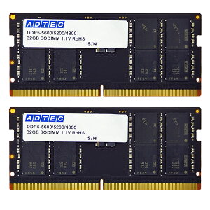 AhebN DDR5-5600 SO-DIMM 8GB 16GB 32GB e 6Nۏ m[g JEDEC ݃ Zbg ADS5600N-X8G H16G 32G