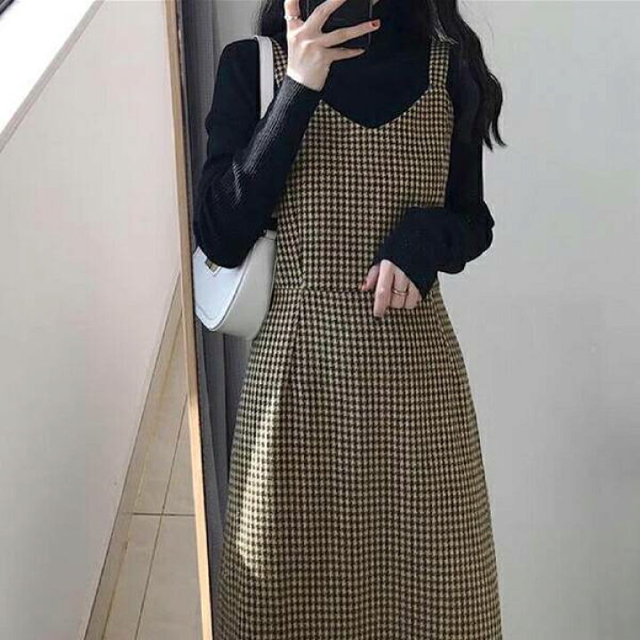 楽天市場】柄 マーメイド キャミ ワンピース 千鳥格子 チェック キャミ  