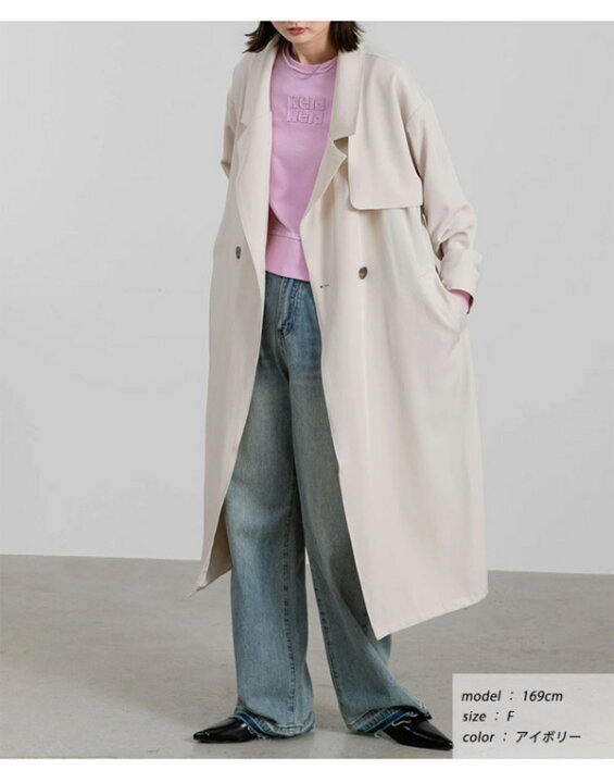 楽天市場】ビッグテーラートレンチコート ロングコート 【R-O R-A  