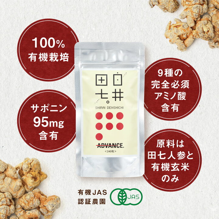楽天市場】【スーパーSALE限定 21%OFF】田七人参 白井田七。 240粒 60 