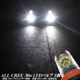 led フォグランプ 2個セット H7 CREE30w LEDバルブ LEDフォグライト ホワイト WX9G ハイビーム