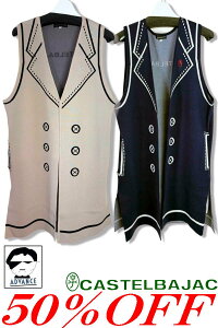 ¥50%OFF セール/ カステルバジャック ゴルフ ロングベスト ロングジレ CASTELBAJAC SPORT 春夏 レディース ゴルフウェア ブランド 2025新作春夏 40代 50代 ミセス アウトレット【送料無料】【お取寄