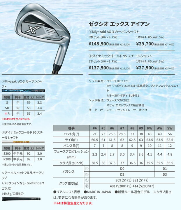 楽天市場】【一部即納OK】ダンロップ -DUNLOP- XXIO X-eks- アイアン 
