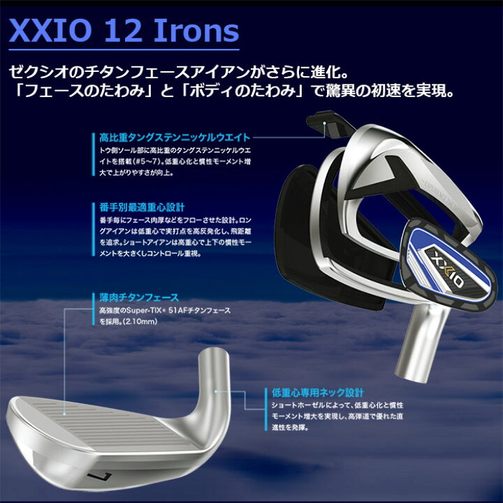 楽天市場】【即納OK】ダンロップ -DUNLOP- XXIO 12 アイアン ネイビー 