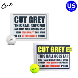 CUT GOLF -カットゴルフ- CUT GREY US仕様 ゴルフボール 1ダース（12球） カットグレー