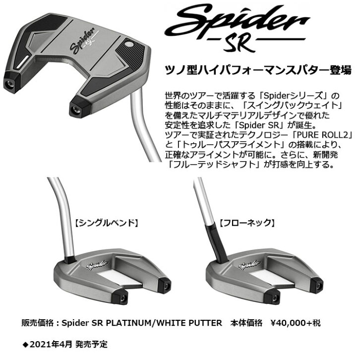 楽天市場】TaylorMade -テーラーメイド- スパイダー SR パター 