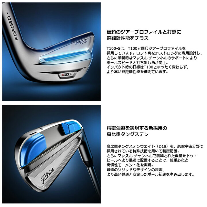 楽天市場】Titleist -タイトリスト-T100S アイアン 2021年モデル 