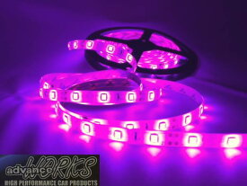 12V対応　極薄超高輝度　ピンク　LEDフレックスチューブライト150cm 5センチごとにカット可能　アンダーネオン　防水LEDテープライト　3M両面テープ付