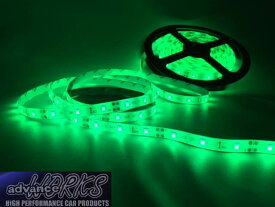 12V対応　極薄超高輝度　グリーン緑　LEDフレックスチューブライト120cm 5センチごとにカット可能　アンダーネオン　防水LEDテープライト　3M両面テープ付