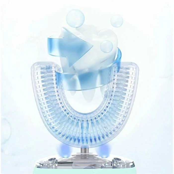 360° 電動歯ブラシ 自動歯ブラシ 成人用 子供用 怠け者歯ブラシ 音波歯ブラシ タイマー機能 全方位 電動 U型