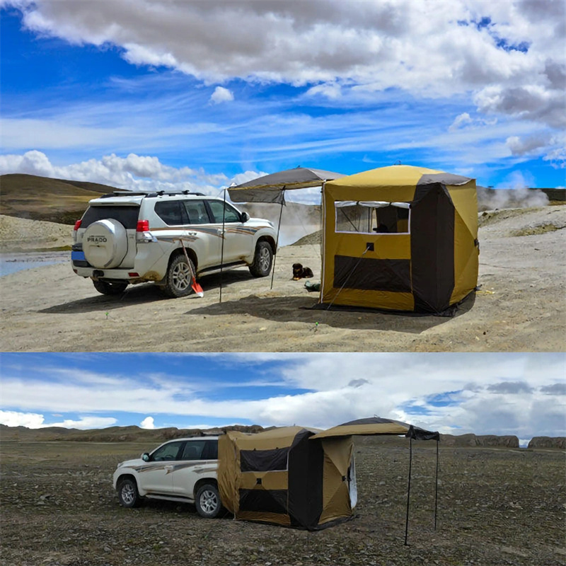 楽天市場カーサイドタープ トランクテント 車と連結  防水 UV機能