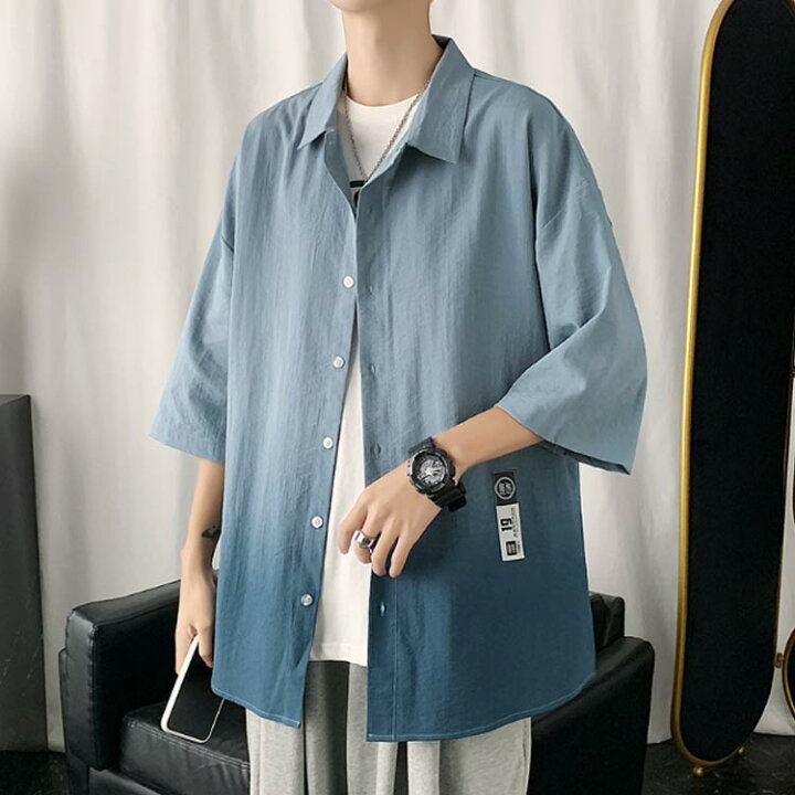 楽天市場】 2XL 半袖シャツ シャツ 春夏 大きいサイズ 七分袖 おしゃれ 