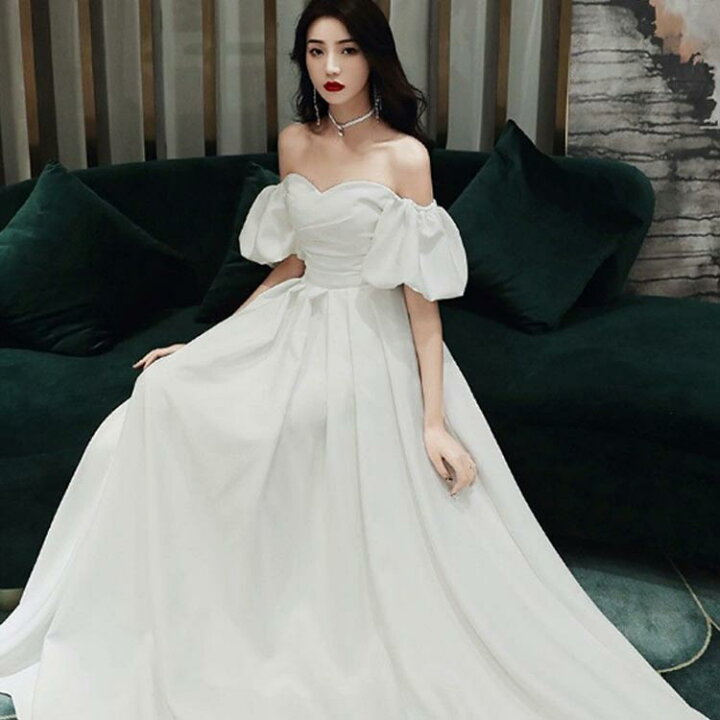 楽天市場】2WAY ドレス 結婚式 20代 30代 ロングドレス 上品 花嫁 