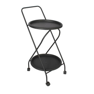 【ブラック】プランタースタンド フラワーラック 2段 植物用 盆栽用 キャスター付き 室内 花台 2段 スリム 玄関 スチール プランター台 ガーデンスタンド ガーデンラック