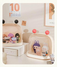 ラブブ 手持ちフィギュア 展示ケース 宇宙カプセル型 防塵 開閉式 LABUBU ぬいぐるみ 公仔 収納ボックス ?膠 ブラインドボックス ディスプレイケース