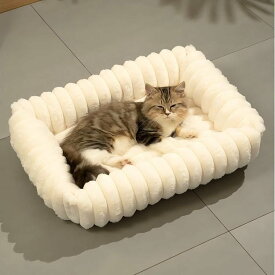 ペット用 ベッド 犬用 猫用 ソファ型ベッド スクエア型 クッション 四季対応 ふわふわ 保温 あったか ペットベッド