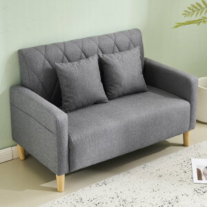 ソファー 二人がけソファー 2人掛け 幅103cm 脚高さ13cm リビングソファ 肘付き ロボット掃除機も通れる かんたん組立 1人用にも おしゃれ 枕付き 取り外し可能な脚