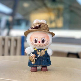 【4点セット】LABUBU服 互換服ラブブー服 互換 ぬい服 デニムスカート 着ぐるみ 着せ替えコスチューム 17cm ぬいぐるみのお洋服 かわいい ぬい服 着ぐるみ