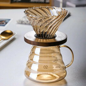 コーヒーサーバー 500mL V60 ガラスドリッパー セット コーヒーポット コーヒードリッパー 耐熱ガラス 4cup 円錐型 ハンドドリッパー プレゼント 珈琲ギフト