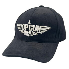 トップガン マーヴェリック ロゴ キャップ 帽子 C92-TK ワッペン 刺繍 CAP 野球帽 コーデュロイ ベースボールキャップ TOP GUN MAVERICK ブラック/シルバー
