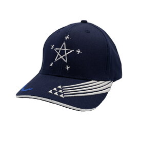 ブルーインパルス スタークロス キャップ 帽子 CAC317-F 刺繍 CAP 野球帽 コットン ベースボールキャップ BLUE IMPULSE AEROBATIC TEAM ロゴ JASDF ネイビー/ホワイト