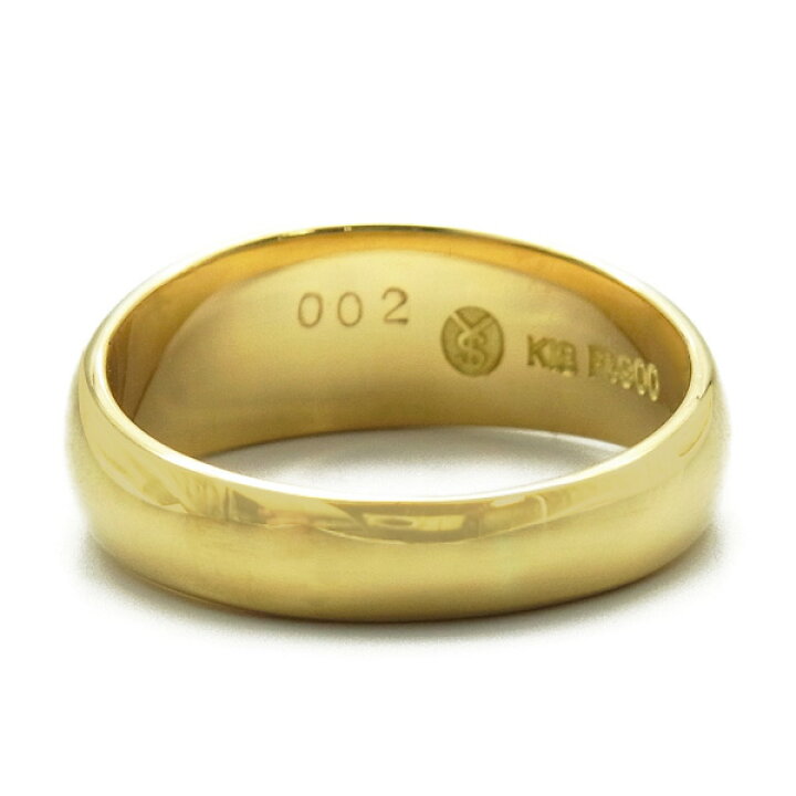 楽天市場】月型甲丸 菊彫 リング 0.02ct(Total) - K18/Pt 和彫り K18 