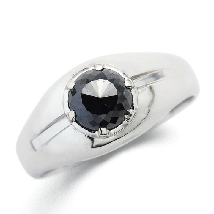 楽天市場】ブラックダイヤモンド メンズリング 1.0〜1.1ct --ローズ 