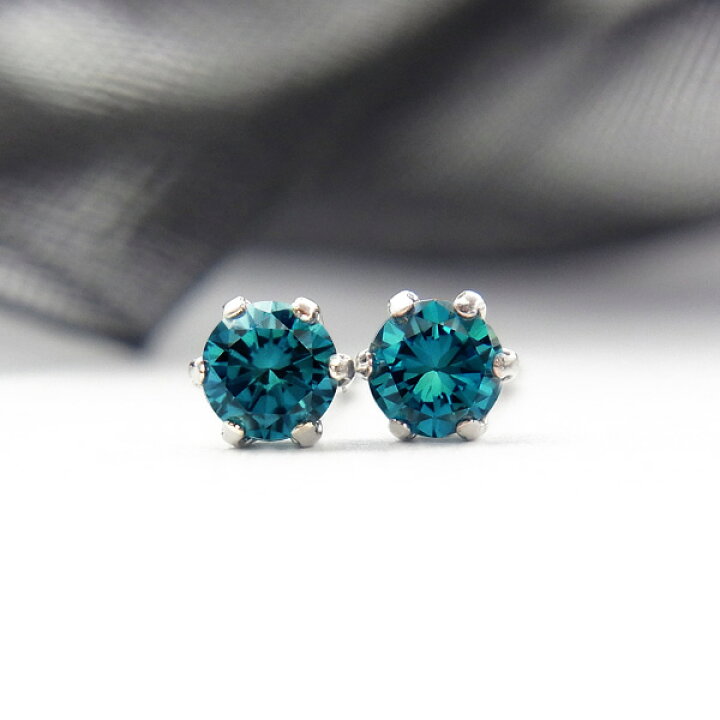 楽天市場】ブルーダイヤモンド ピアス 0.1ct(Total) VS〜SIクラス Pt 