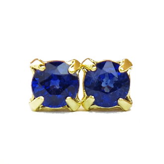 Aemt Jewelry Natural Sapphire Pierced Earrings 0 20 0 25ct