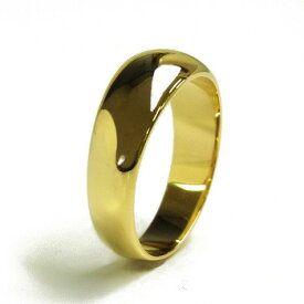 月形甲丸 リング 18金 イエローゴールド ゴールド 結婚指輪 エンゲージ シンプル 指輪 メンズ レディース