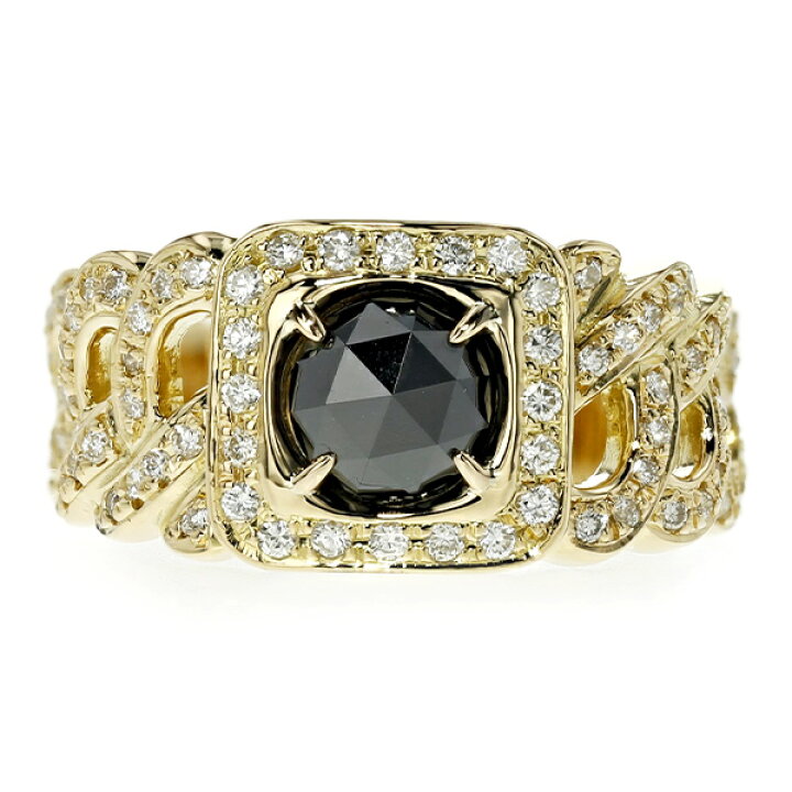 楽天市場】ブラックダイヤモンド 喜平 メンズリング 1.616ct ローズ 