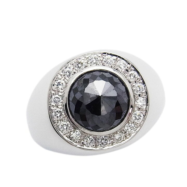 楽天市場】ブラックダイヤモンド メンズリング 3.253ct ファンシー