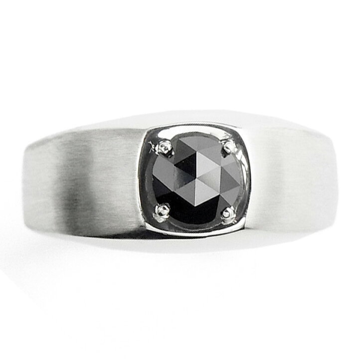 楽天市場】ブラックダイヤモンド メンズリング 0.6〜0.7ct ローズ 