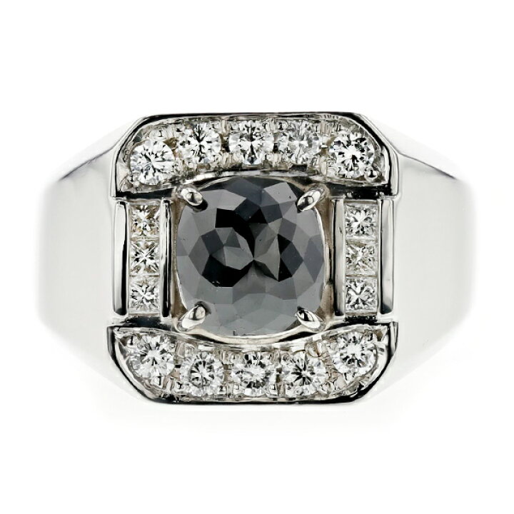 楽天市場】ブラックダイヤモンド メンズリング 2.013ct --ファンシー 