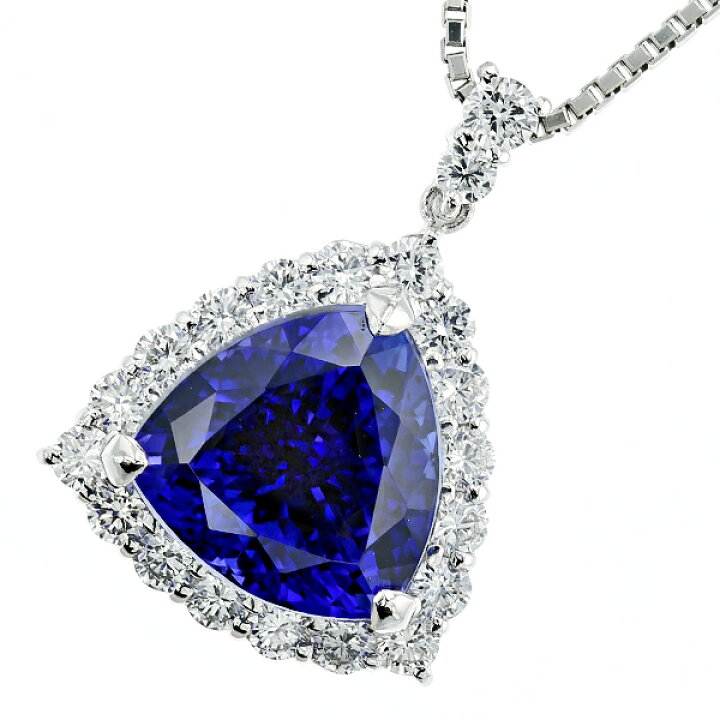 楽天市場】タンザナイト ネックレス 12.45ct トリリアントミックス 