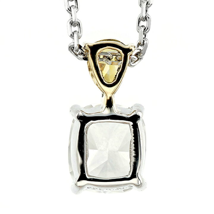 楽天市場】ダイヤモンド ネックレス 0.71ct K VVS1 クッションカット 