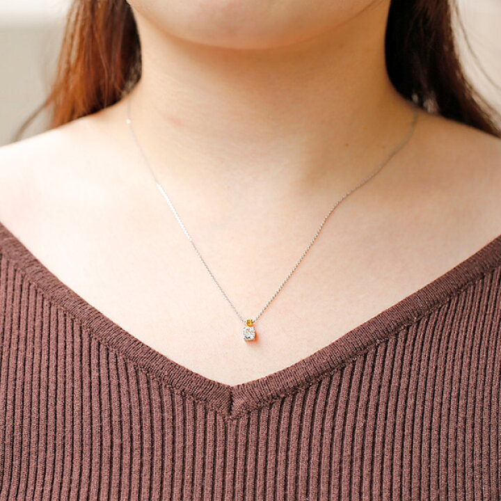 楽天市場】ダイヤモンド ネックレス 0.71ct K VVS1 クッションカット 