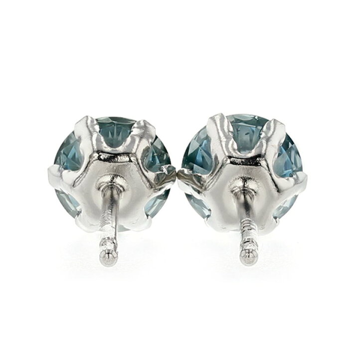 楽天市場】ブルーダイヤモンド ピアス 0.6ct(Total) FANCY DEEP GREEN 