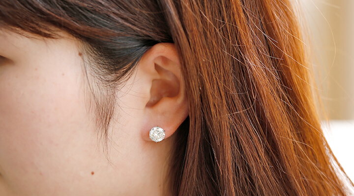 楽天市場】ダイヤモンド ピアス 片耳用 1.41ct Hクラス I2クラス VERY 