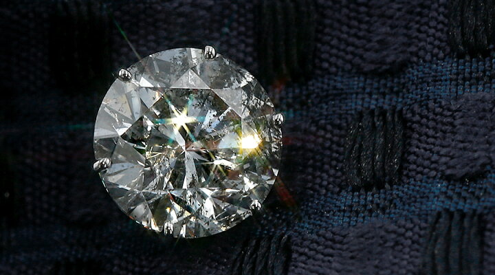 楽天市場】ダイヤモンド ピアス 片耳用 2ct H I2 GOOD プラチナ 一粒 1 