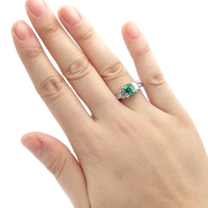 楽天市場】エメラルド リング 1.06ct - プラチナ Pt Platinum 指輪 