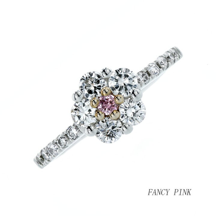 楽天市場】ピンクダイヤモンド リング 0.04ct FANCY PINK〜FANCY 